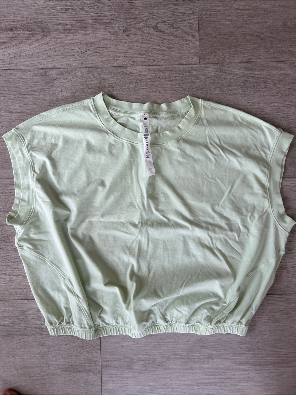 lululemon athletica Light Green Cropped Muscle Tee